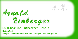 arnold nimberger business card